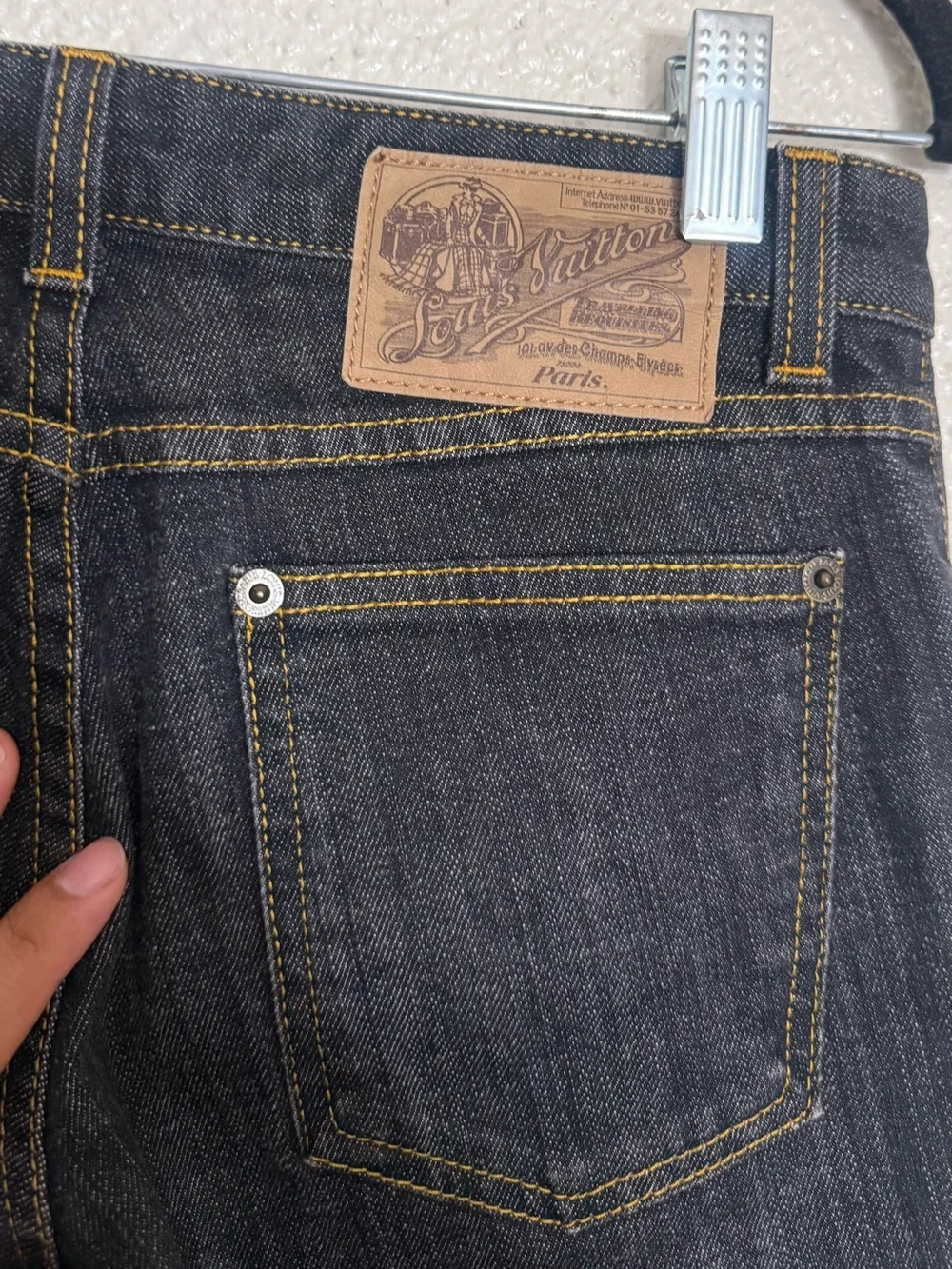 Louis Vuitton vintage circa 2008 low rise 5 pocket jeans embroidered size 36IT